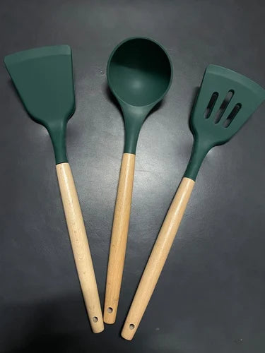 11 Inches Silicone Spatula Set