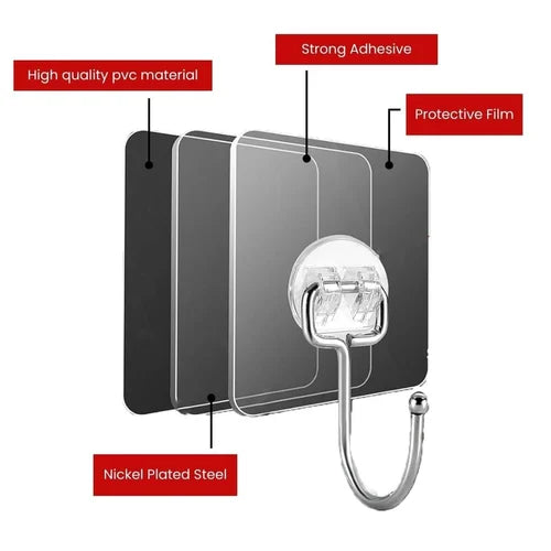 Self Adhesive Wall Hooks Heavy Duty