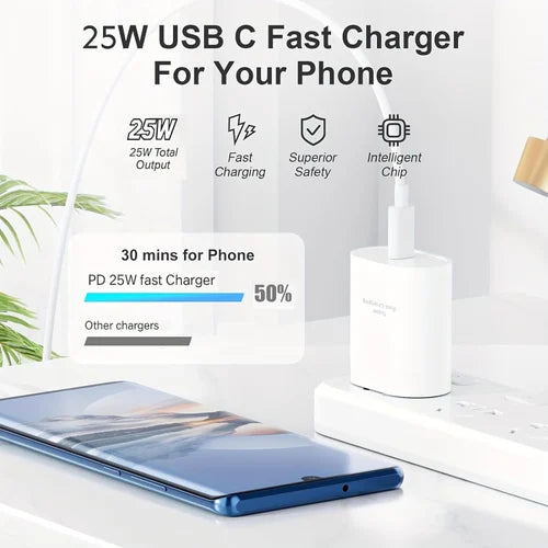 25W Type-C Charger Compatible With All Samsung Phone