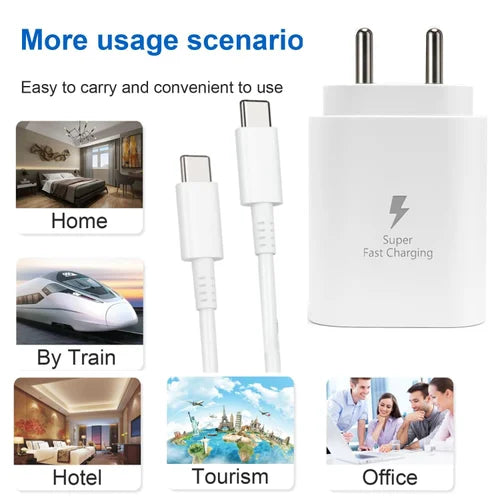 25W Type-C Charger Compatible With All Samsung Phone