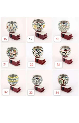 Ceramic Aroma Diffuser Electric Camphor Burner With Night Lamp