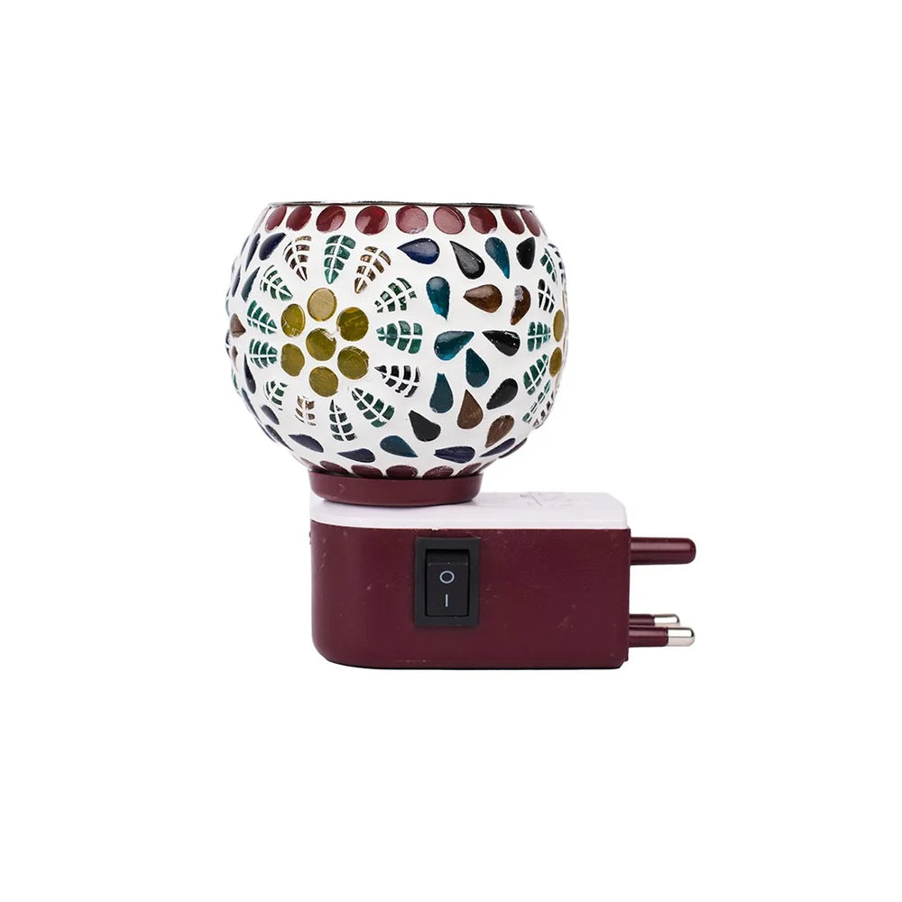 Ceramic Aroma Diffuser Electric Camphor Burner With Night Lamp