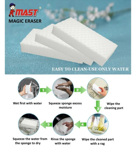 Mast Magic Eraser Melamine Sponge for Stain Removal (Pack of 1)