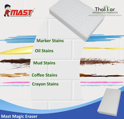 Mast Magic Eraser Melamine Sponge for Stain Removal (Pack of 1)