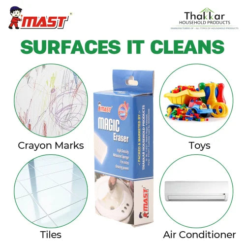 Mast Magic Eraser Melamine Sponge for Stain Removal (Pack of 1)