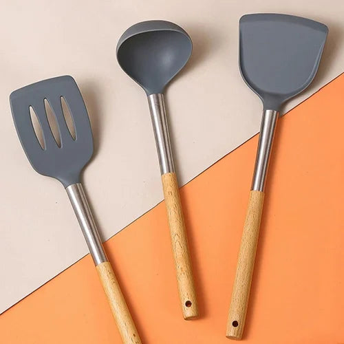 11 Inches Silicone Spatula Set