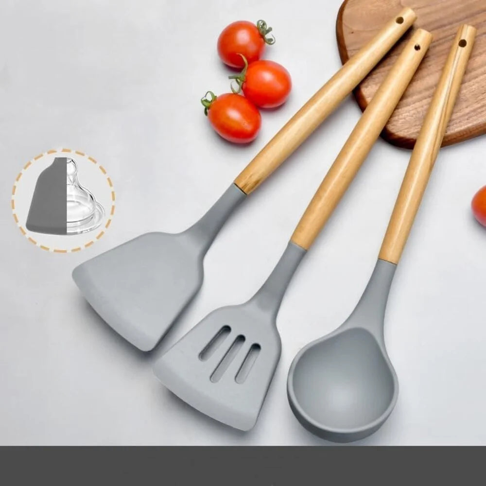 11 Inches Silicone Spatula Set